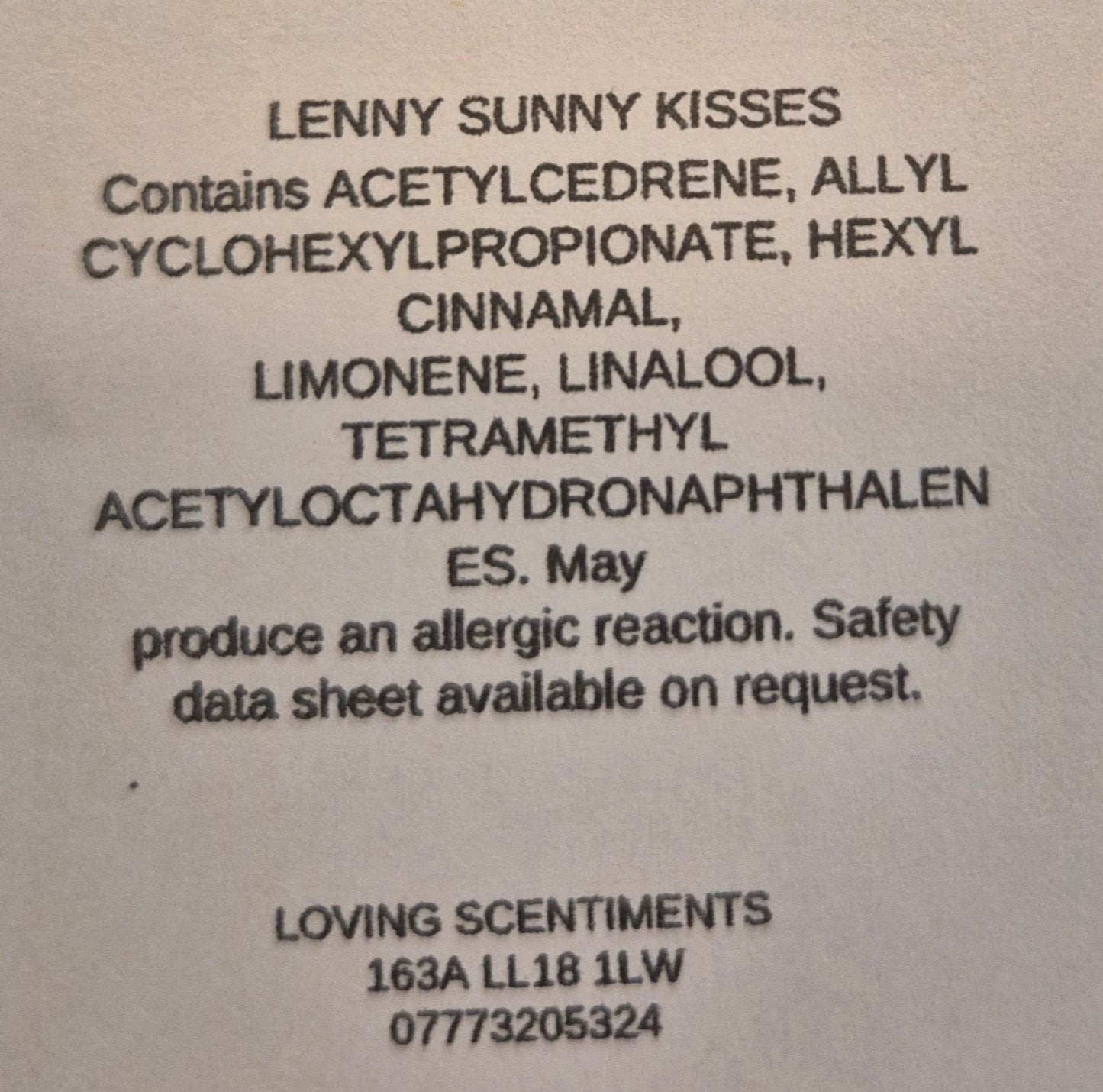Lenny collection scents snap bar wax melts