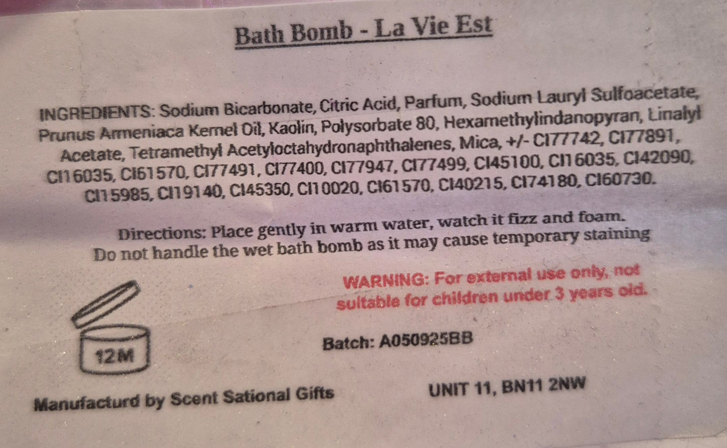 Bath bomb RANDOM