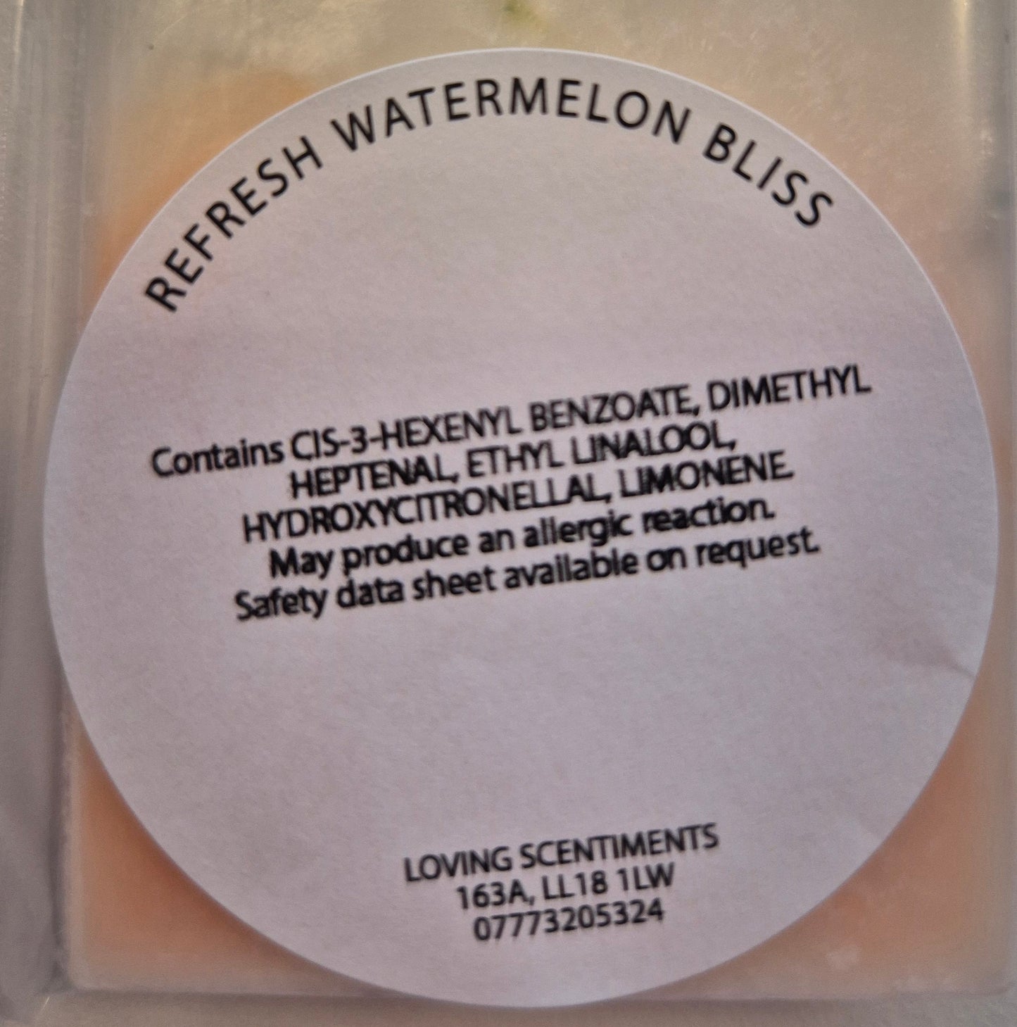 Fruity scent snap bar wax melts