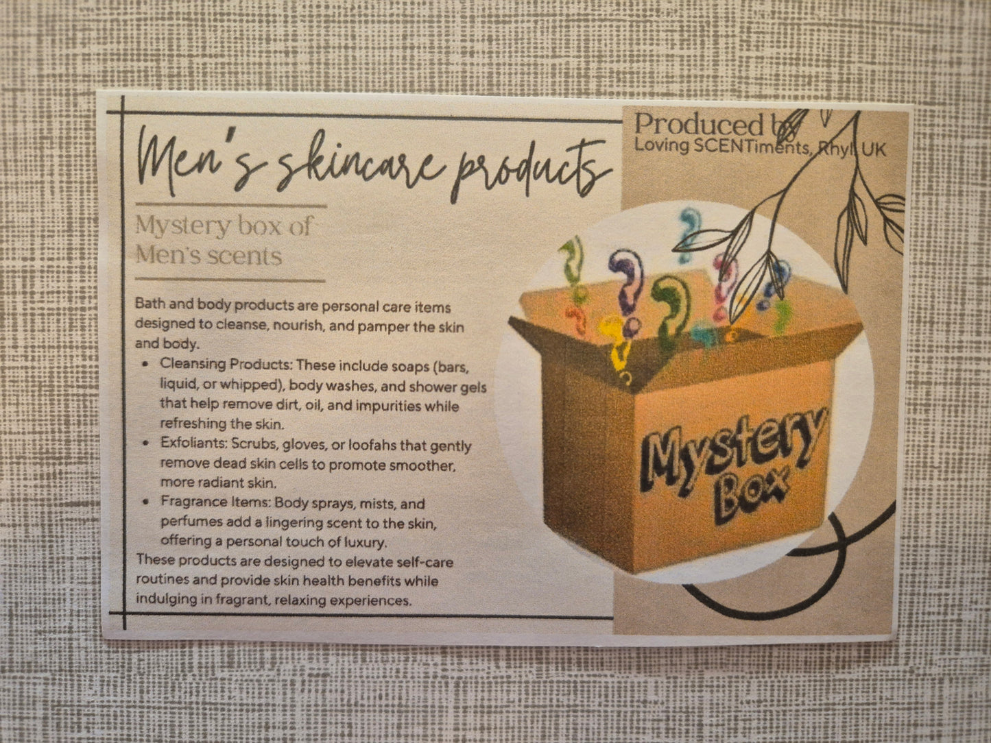 Men's skincare products MYSTERY BOX