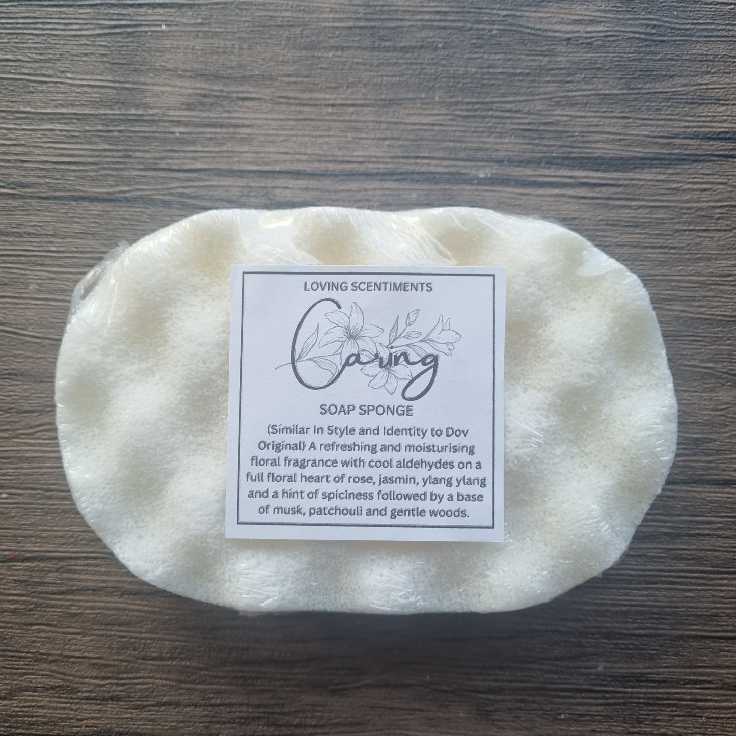 Exfoliating soap filled sponge