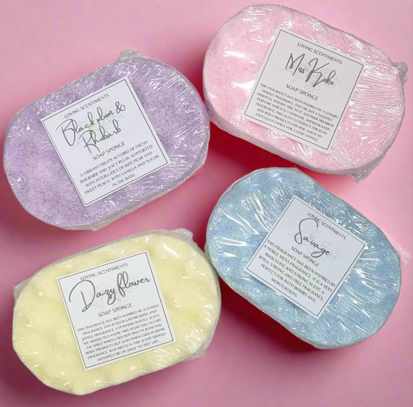 Exfoliating soap filled sponge