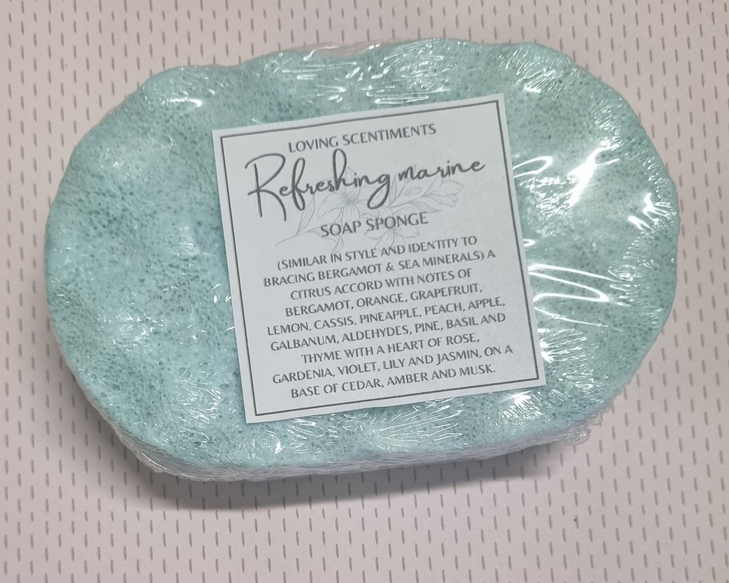 Exfoliating soap filled sponge