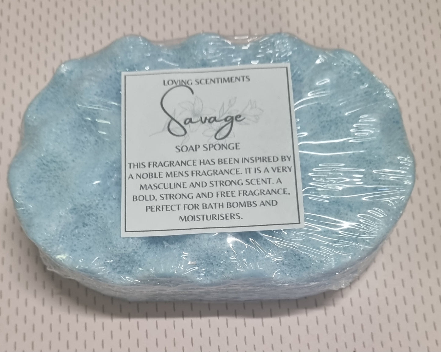 Exfoliating soap filled sponge