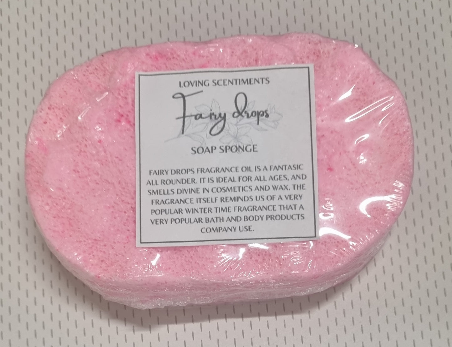 Exfoliating soap filled sponge