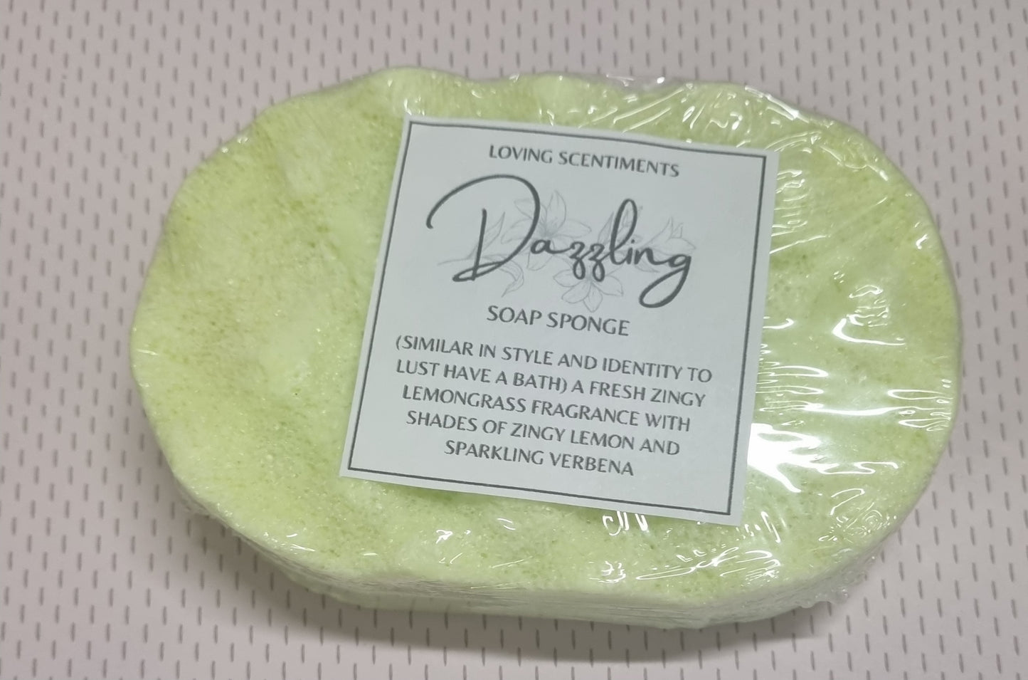 Exfoliating soap filled sponge