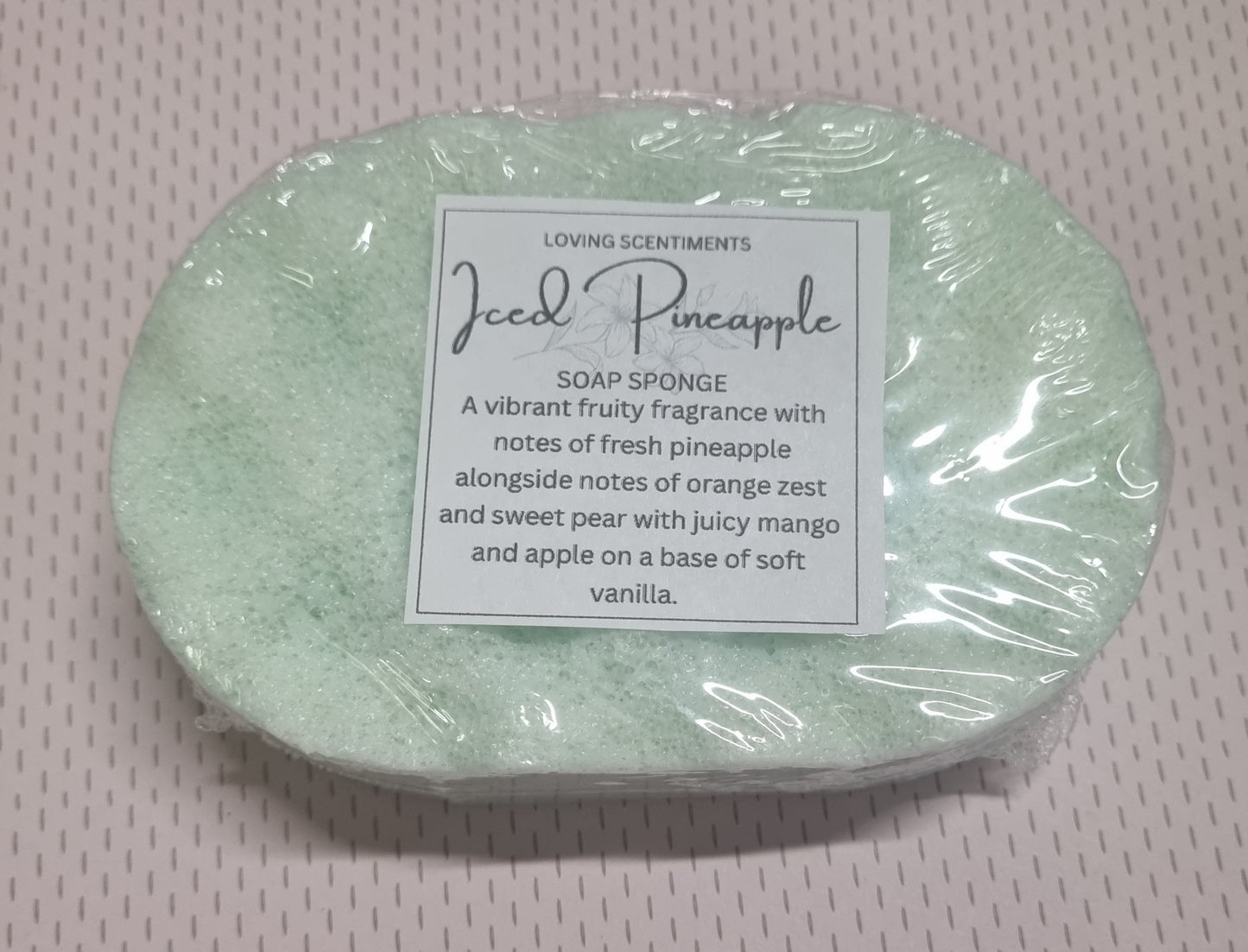 Exfoliating soap filled sponge