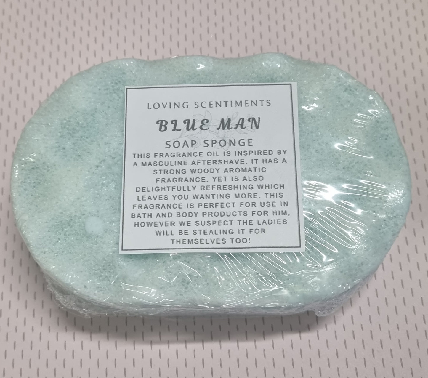 Exfoliating soap filled sponge