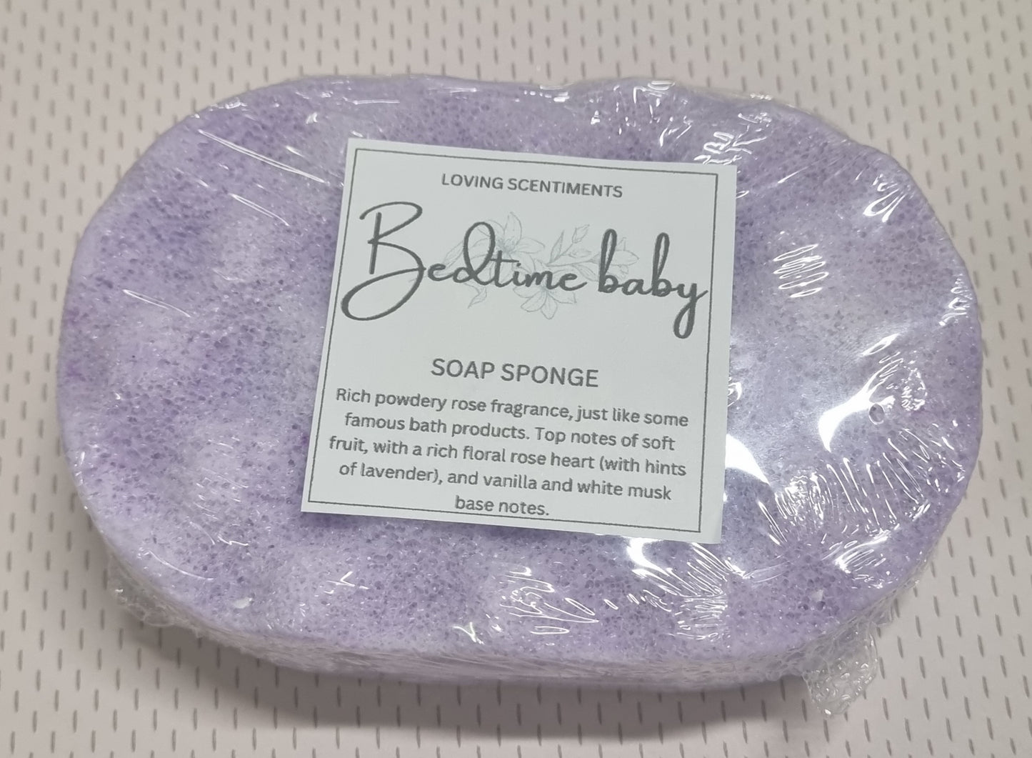 Exfoliating soap filled sponge