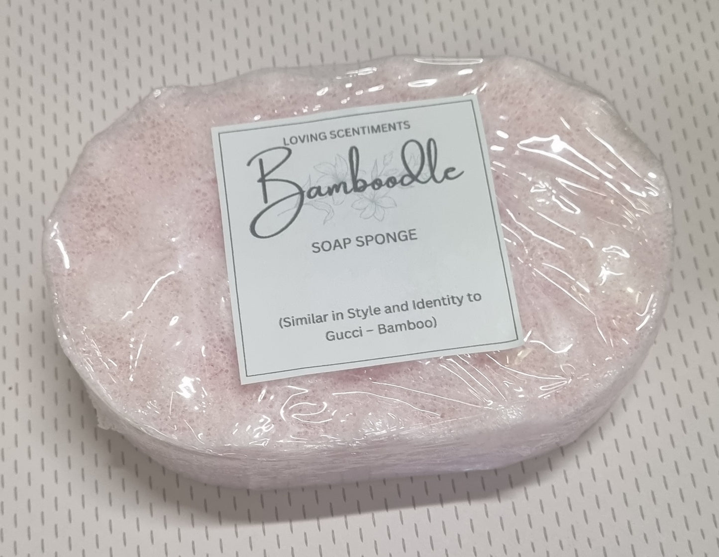 Exfoliating soap filled sponge