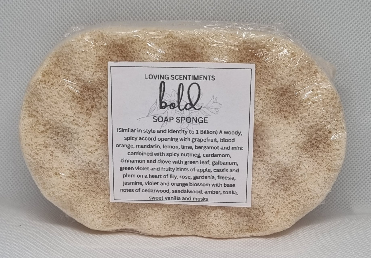 Sbwng wedi'i lenwi â sebon exfoliating