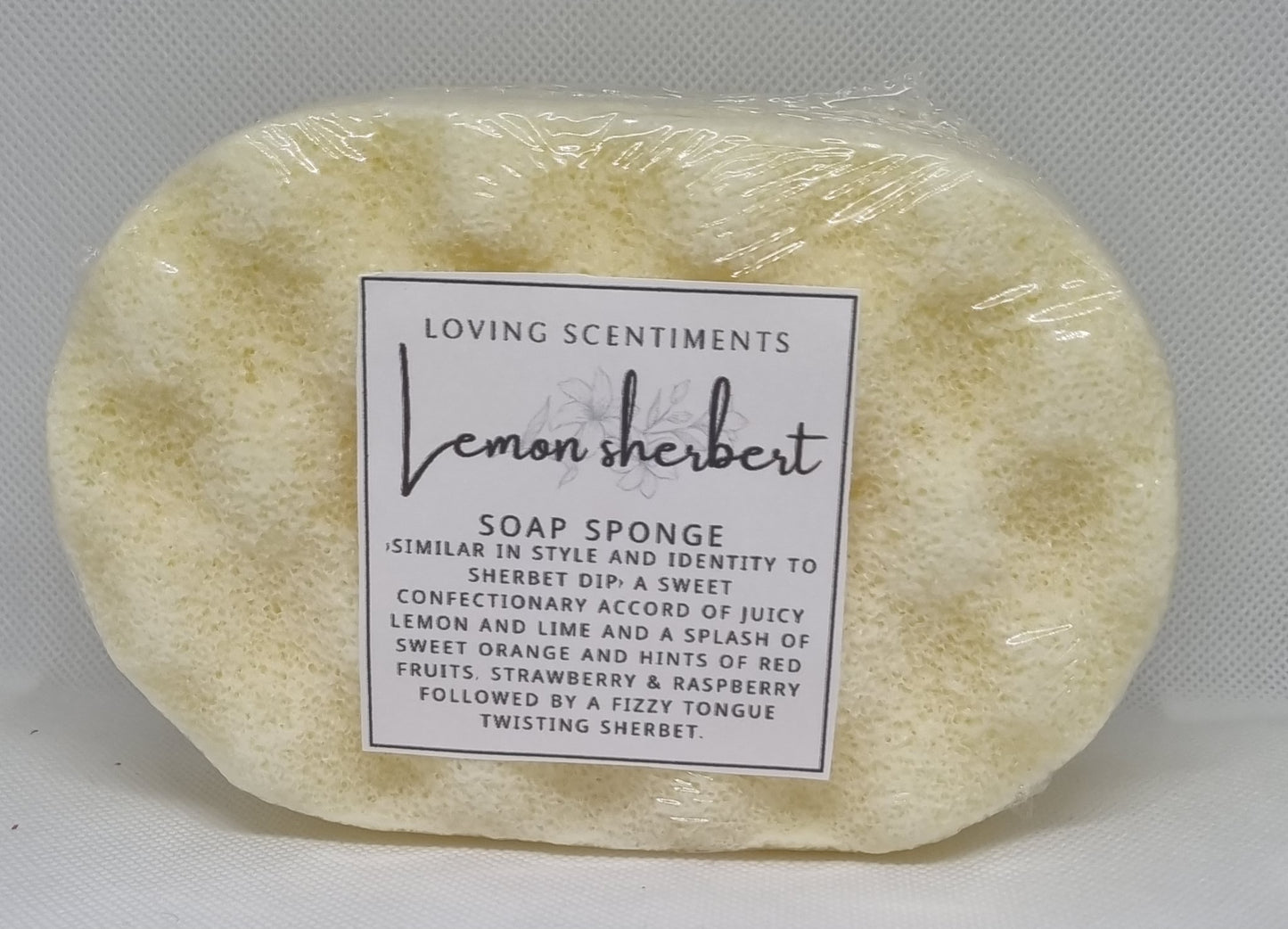 Exfoliating soap filled sponge