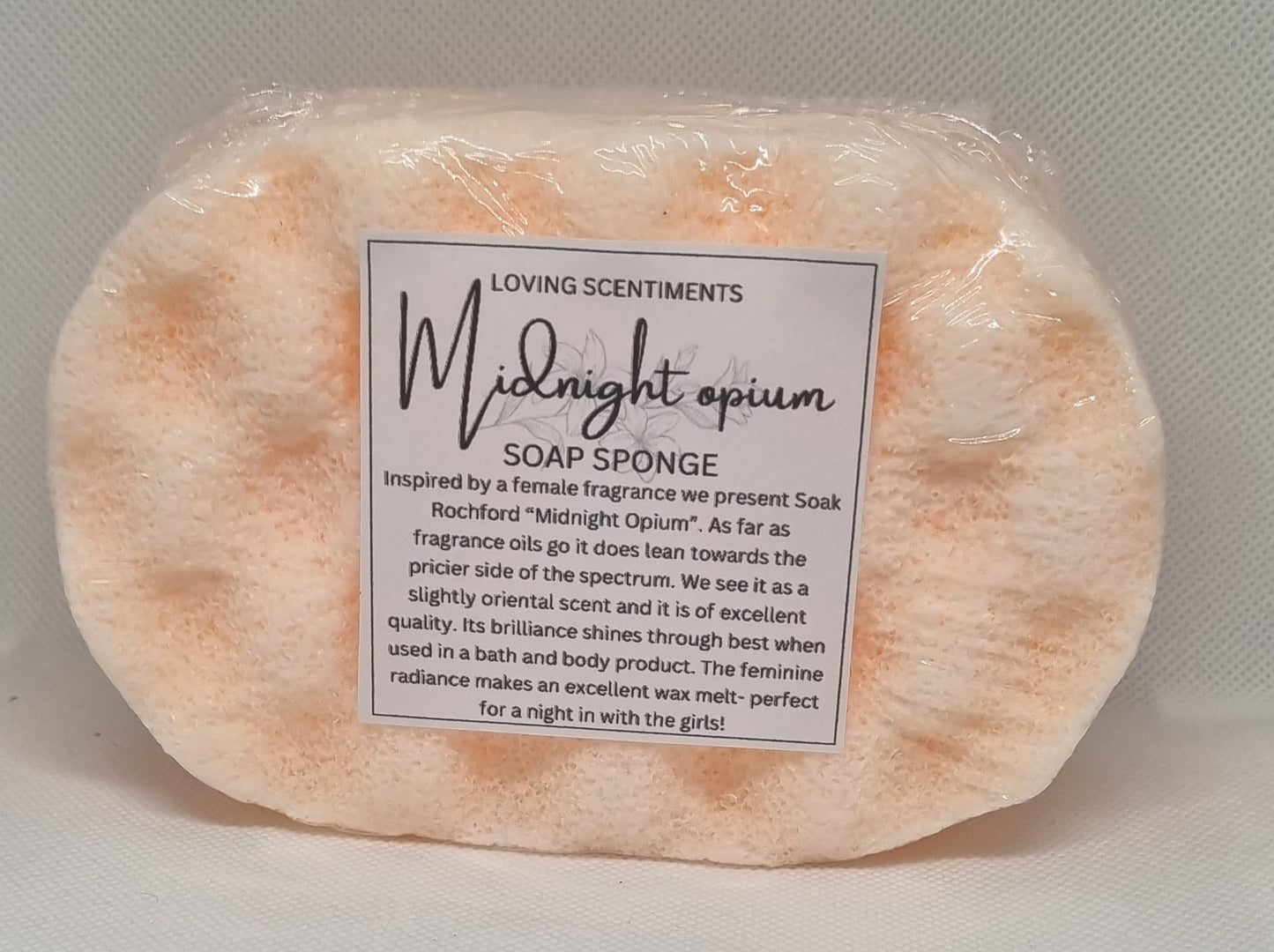 Exfoliating soap filled sponge