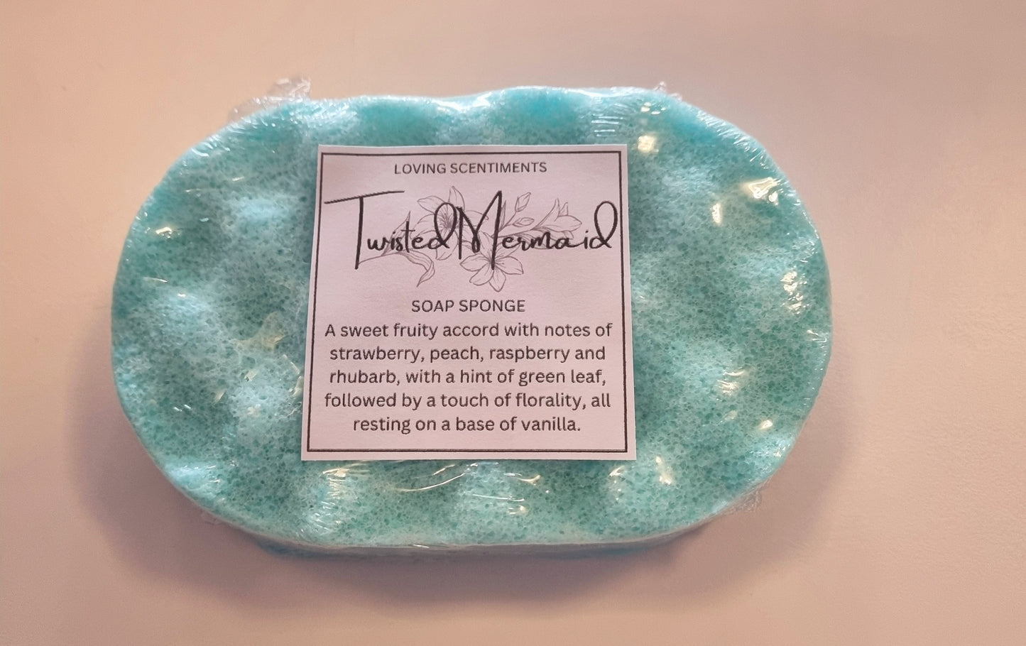 Exfoliating soap filled sponge