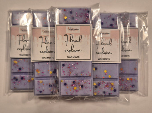 Floral scents snap bar wax melts