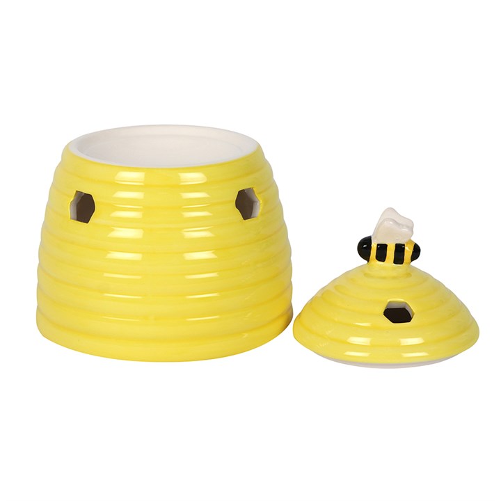 Beehive burner with lid