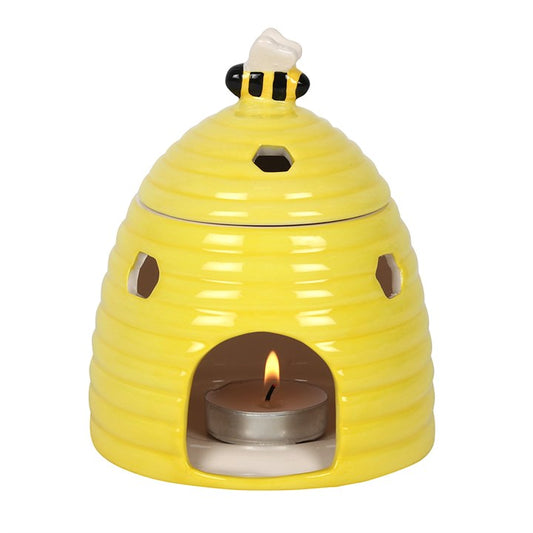 Beehive burner with lid